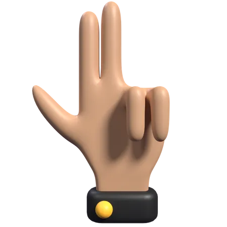 Shooting Hand Gesture  3D Icon