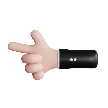 Shooting Hand Gesture 3D Icon