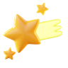 shooting-star emoji 3d