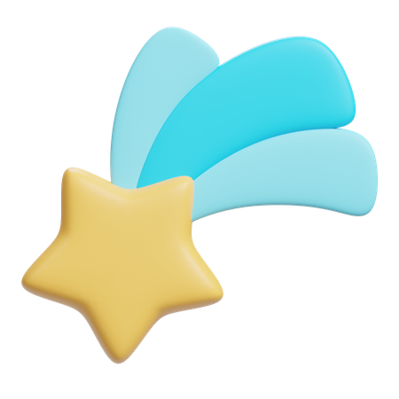 Shooting Star Down  3D Icon