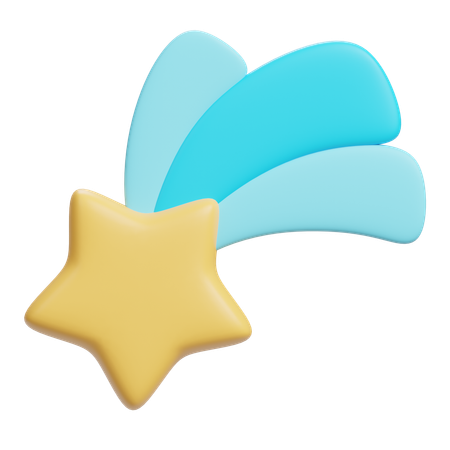 Shooting Star Down  3D Icon