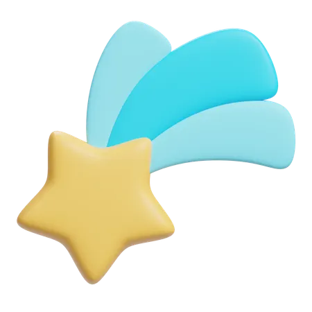 Shooting Star Down  3D Icon