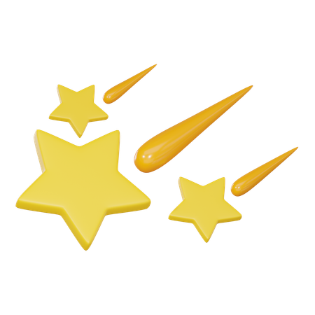 Shooting Stars  3D Icon