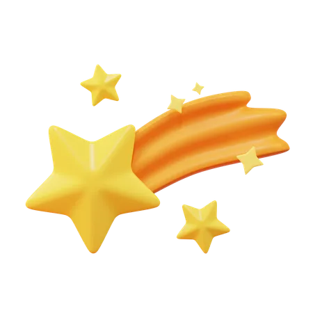 Shooting Stars  3D Icon