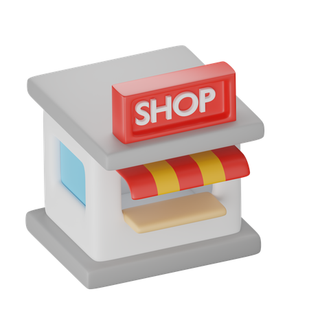 Shop  3D Icon