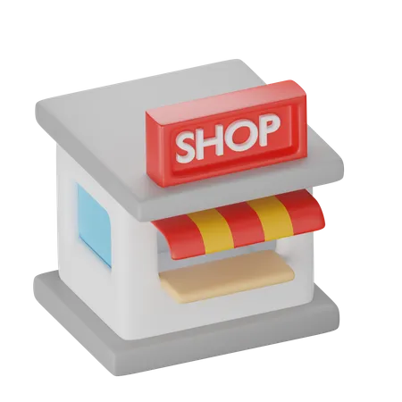 Shop  3D Icon