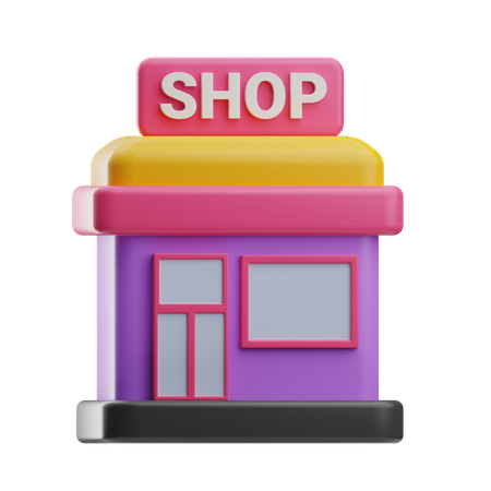 Shop  3D Icon