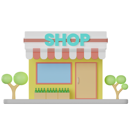 Shop  3D Icon