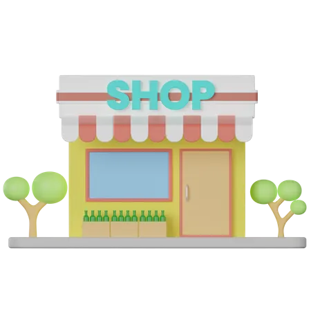 Shop  3D Icon