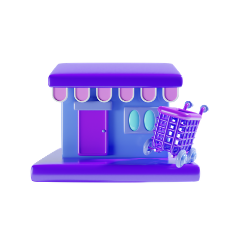 Shop  3D Icon