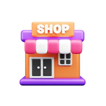 Shop  3D Icon