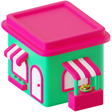 Shop  3D Icon