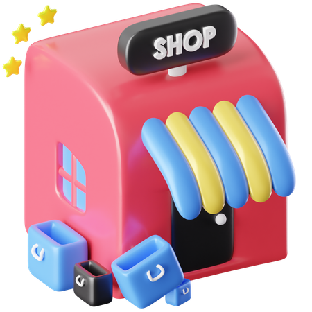 Shop  3D Icon