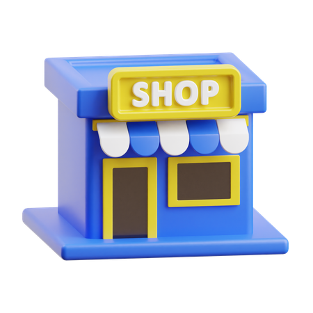 Shop  3D Icon