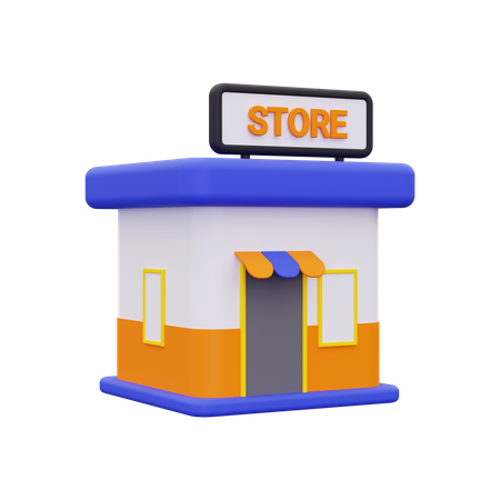 Shop  3D Icon