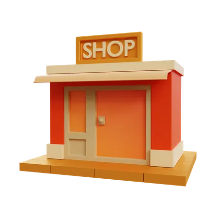 Shop  3D Icon