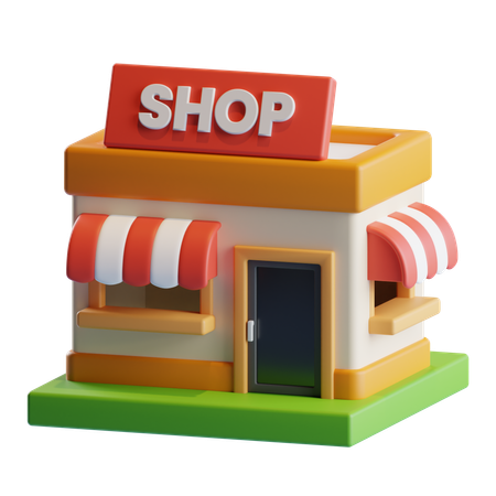 Shop  3D Icon