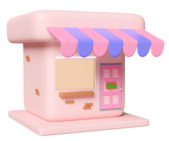 Shop  3D Icon