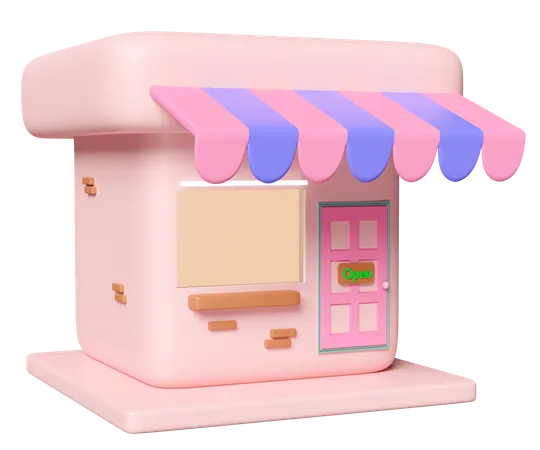 Shop  3D Icon