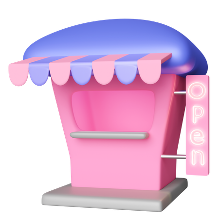 Shop  3D Icon