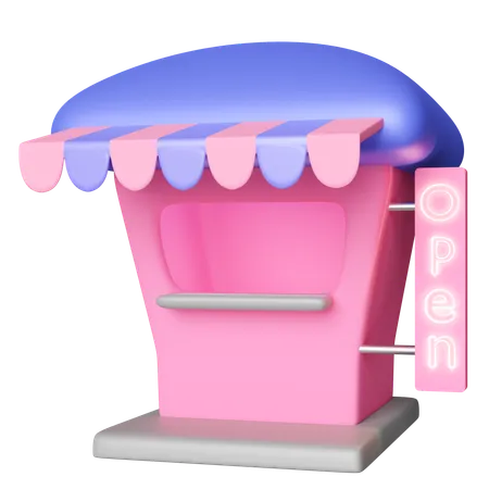 Shop  3D Icon