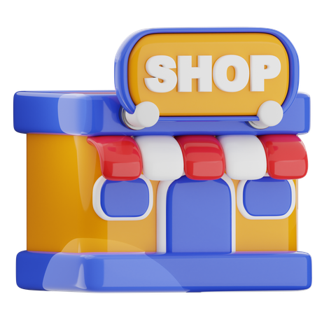 Shop  3D Icon