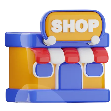 Shop  3D Icon