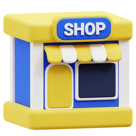 Shop  3D Icon