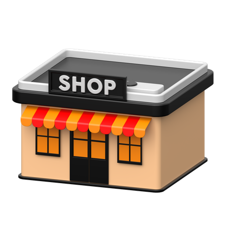 Shop  3D Icon