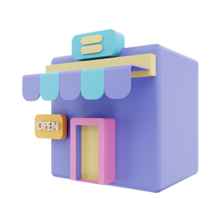 Shop  3D Icon