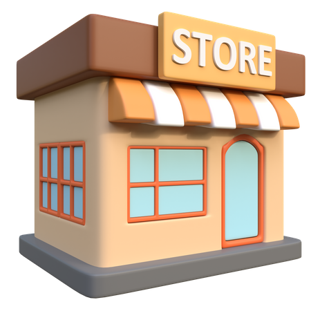 Shop  3D Icon