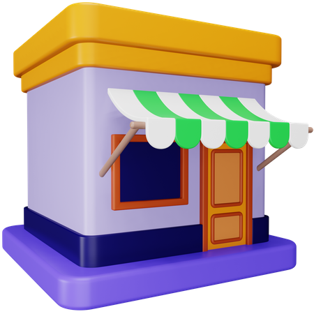 Shop  3D Icon