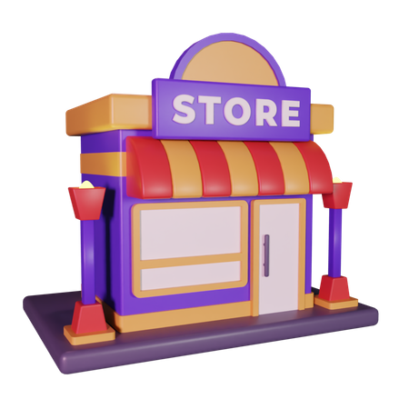 Shop  3D Icon