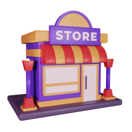 Shop  3D Icon