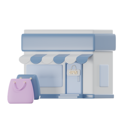 Shop  3D Icon