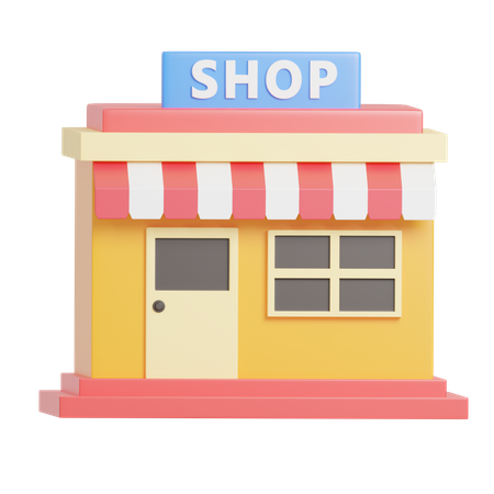 Shop  3D Icon