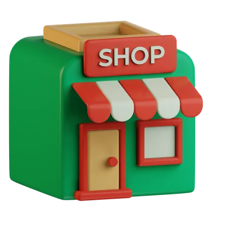 Shop  3D Icon