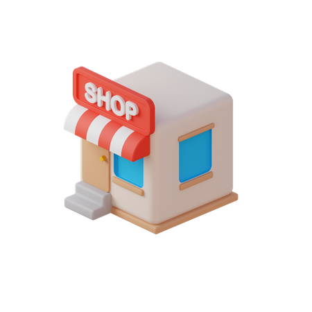 Shop  3D Icon