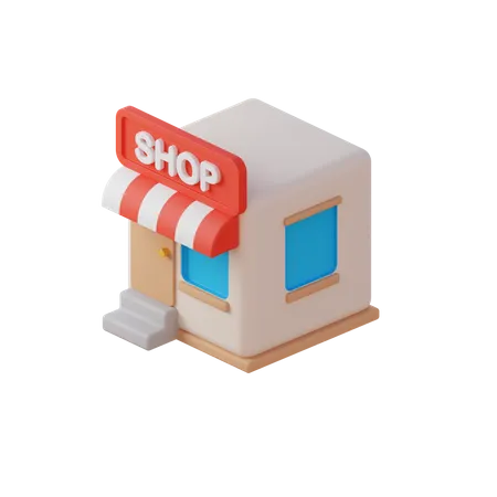 Shop  3D Icon