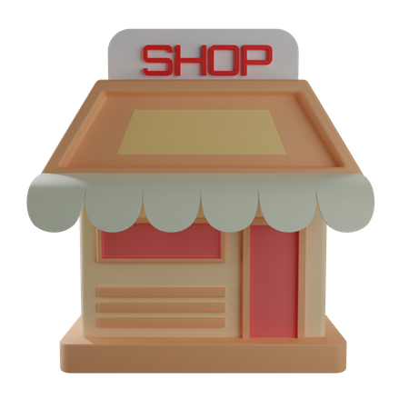 Shop  3D Icon