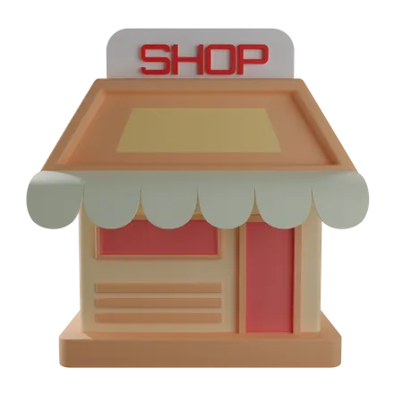 Shop  3D Icon