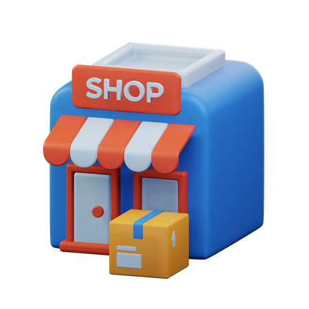 Shop  3D Icon