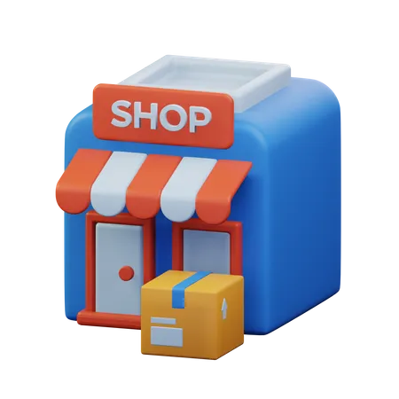 Shop  3D Icon