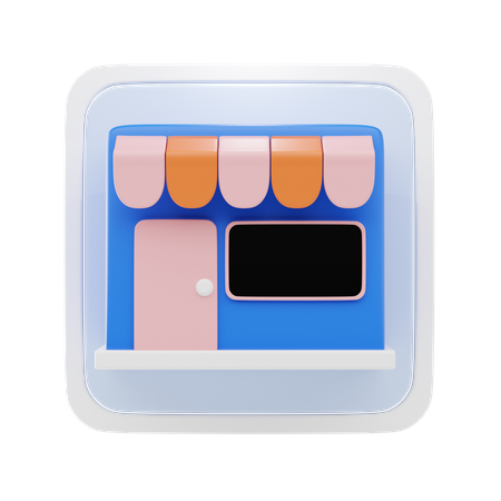 Shop  3D Icon