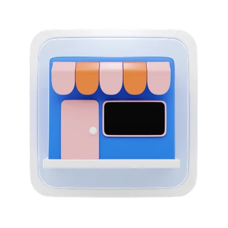 Shop  3D Icon