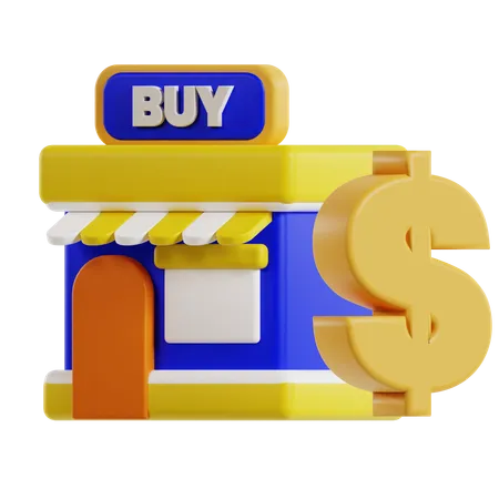 Shop  3D Icon