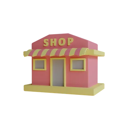 Shop  3D Icon