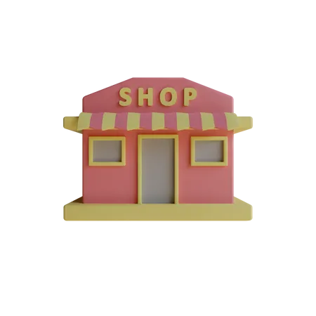 Shop  3D Icon