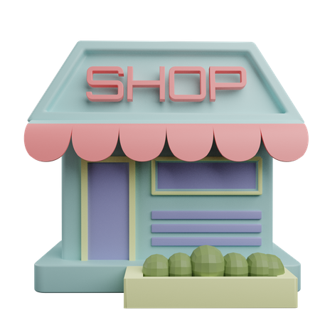 Shop  3D Icon