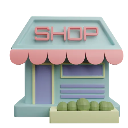 Shop  3D Icon